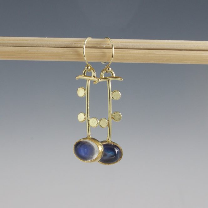 gold moonstone earrings